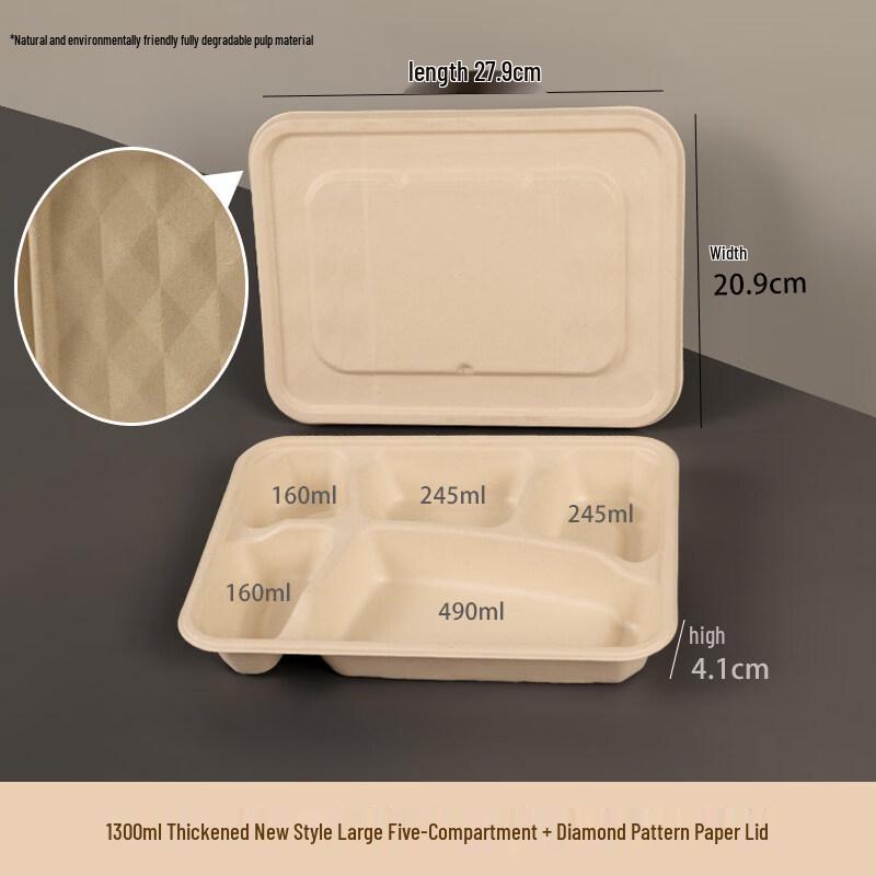 OEING Wheat Straw Disposable Takeout Containers