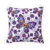 Custom Funny Colourful Butterfly Printed Cushion Cover Velvet Nordic Pillow Cases Decor Home