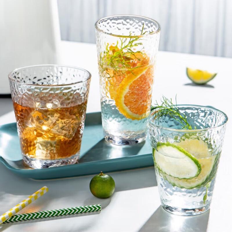 Leweishi Hammered Glass Heat-Resistant Teacup Set