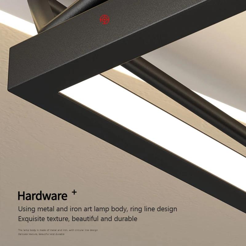 Modern LED Pendant Lamp For Living Room Bedroom Ceiling Light Square Round Industrial Ceiling Lamp Indoor Decor Lighting Fixture