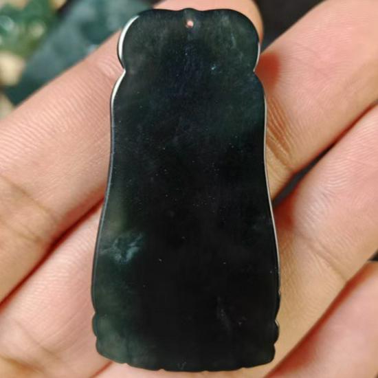 Amitabha Buddha Jadeite Pendant - Unisex Natural Grade A Carving