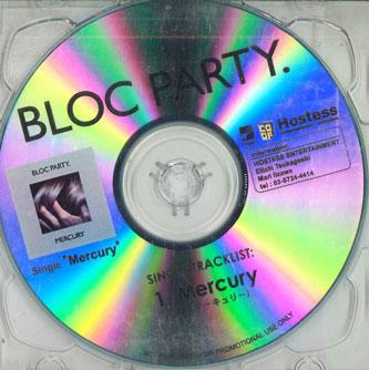 

CD BLOC PARTY - Single Tracklist Mercury NONE HOSTESS Japan Rock Used