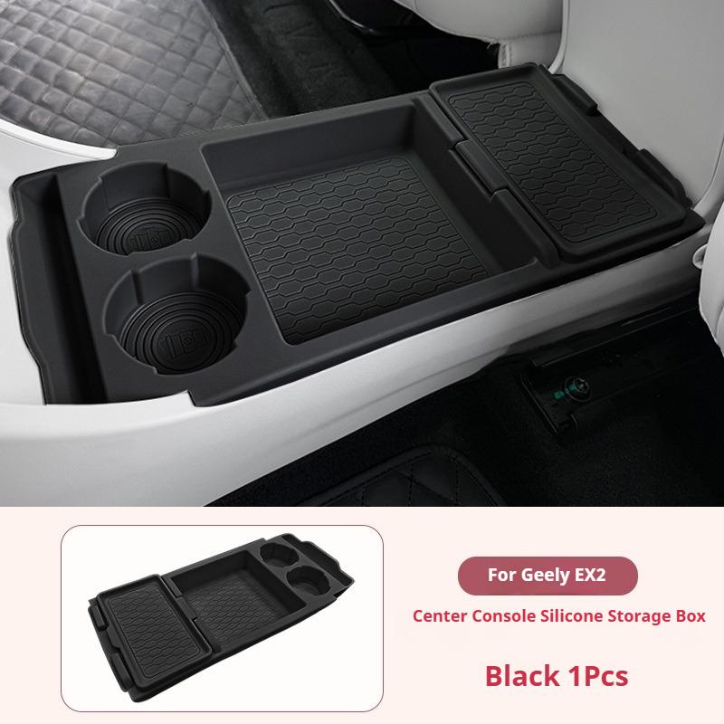 For Geely EX2 Car Central Control Lower Silicone Storage Box Glasses Storage Tray Anti Scratch Anti Slip Interior Accessories