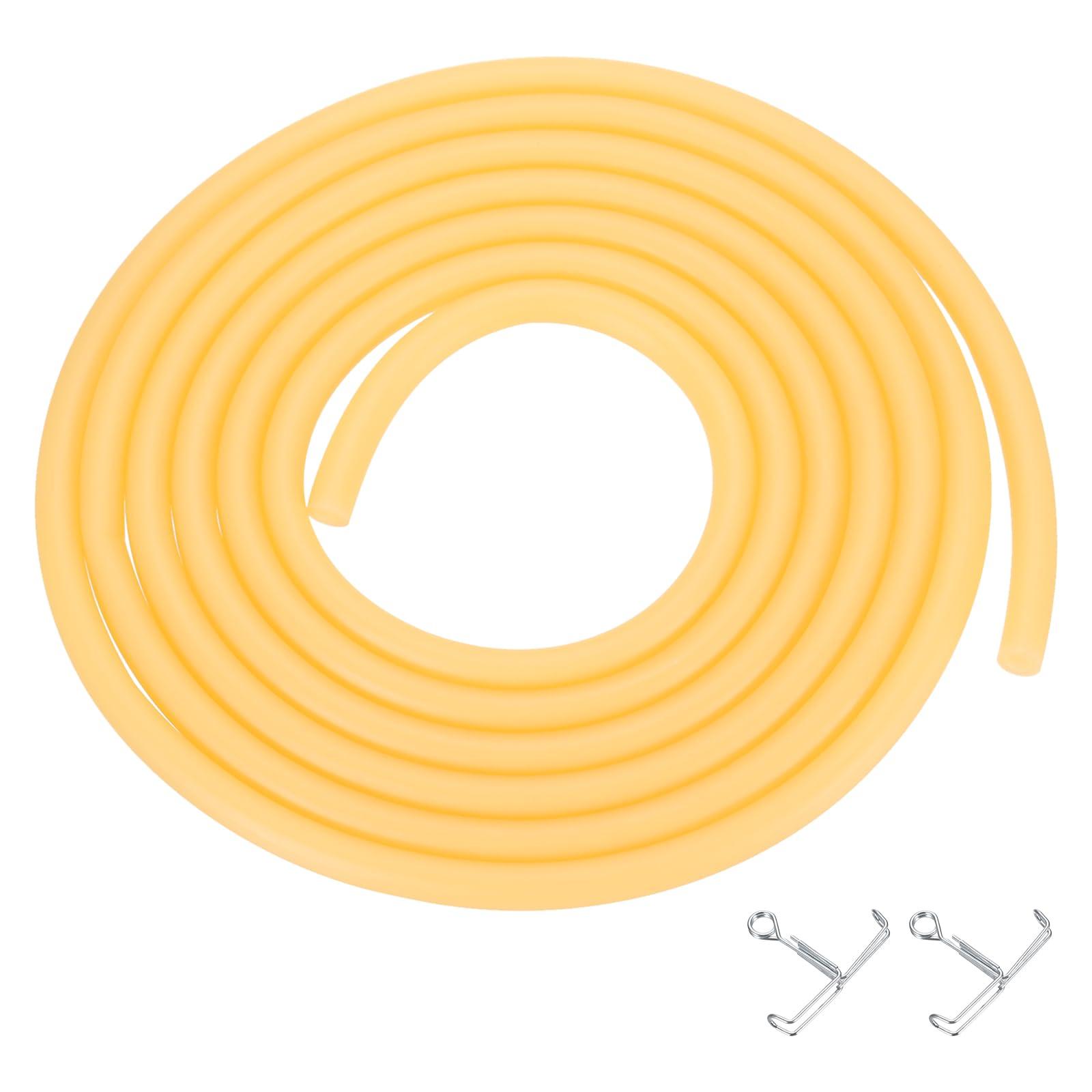 PATIKIL 10 ft Natural Latex Rubber Tubing 1/4  (6mm) Inner Diameter x 3/8  (10mm) 6mm inner diameter x жёлтый