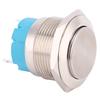 2pcs Waterproof Momentary Metal Push Button Switch High Head 2 Pins 22mm Mount Hole