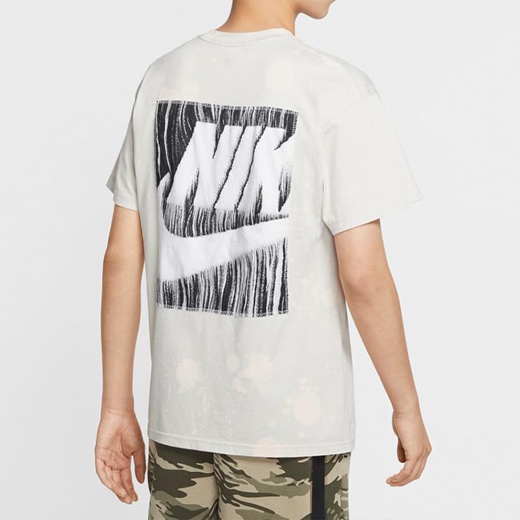 Nike Sportswear Splash Ink Print Crew Neck T-Shirt Men Tops Light-Bone CW0381-072
