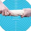 2 Piece Flexible Round Silicone Baking Mat Nonslip Dough Rolling Cake Pad For Cooking Kneading And Food Preparation