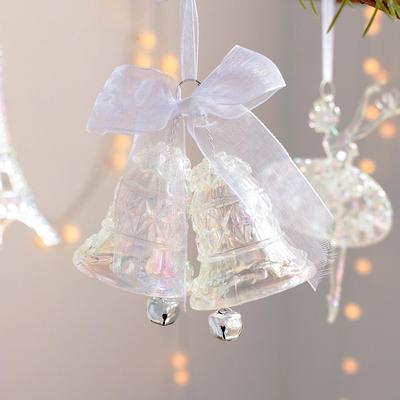 Iridescent 3D Acrylic Snowflake Pendants - Christmas Tree Ornaments & Decorations