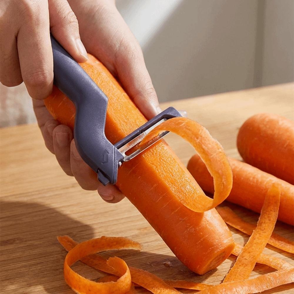 Ergonomic Handle 2-in-1 Fruit Peeler Rotatable Carrot Grater Multifunctional Peeler Cucumber
