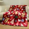 Festive Christmas Pattern Print Blanket Soft and Cozy Perfect for the Living Room Bed Sofa or a Nap,gift