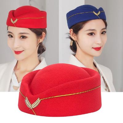 Καπέλο Μπερές Στολής Αεροσυνοδού με Στάχυ Σιταριού Καπέλα Αεροσυνοδών Καπέλα Στολής Αεροπορικής Εταιρείας Καπέλα Μπερές από Τσόχα