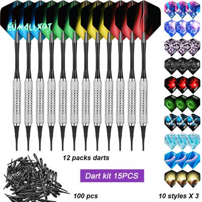 Juego de dardos deportivos de Metal coloridos y flexibles para gimnasio, juego de dardos de varios estilos, 1 Juego