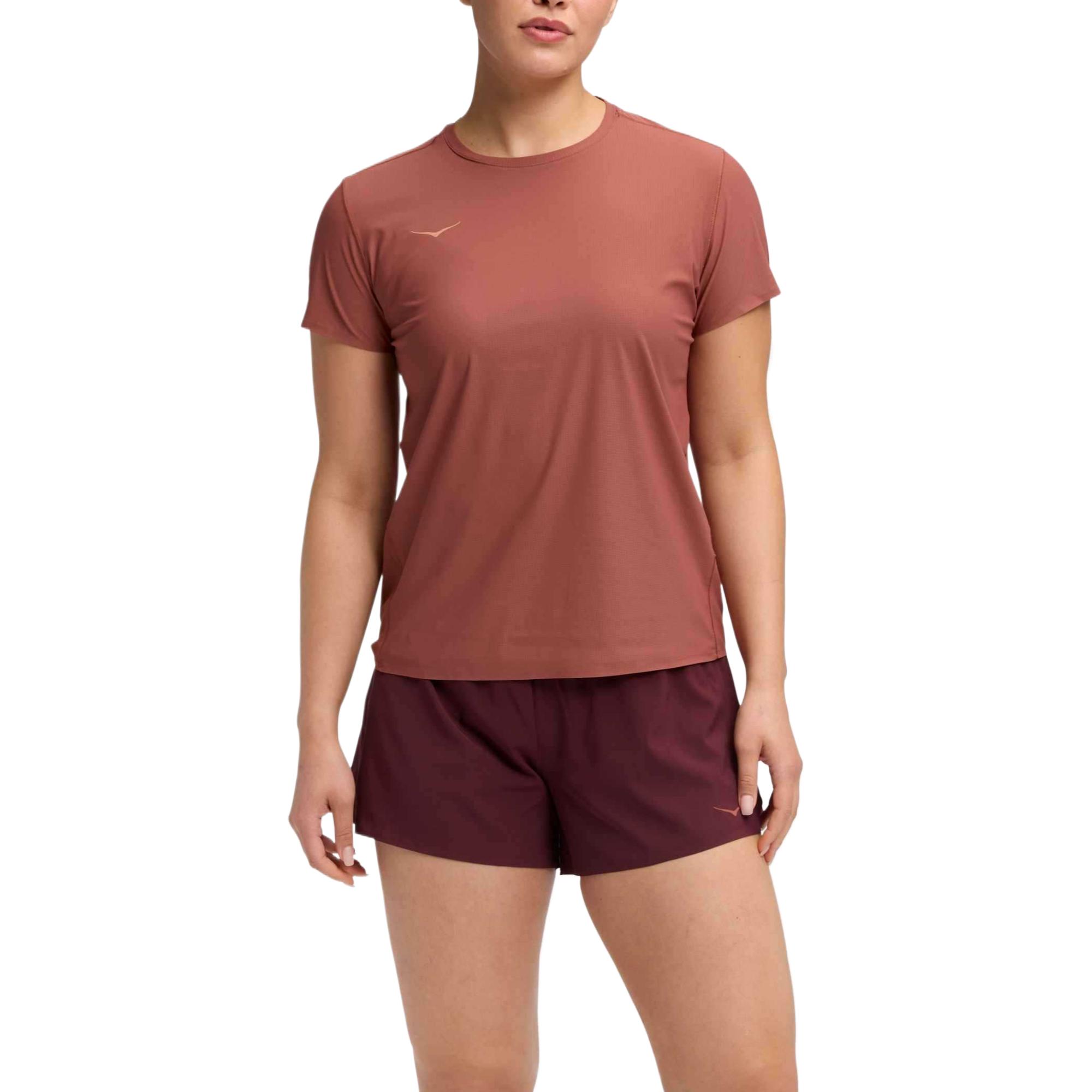 HOKA ONE ONE Regular T Shirt Women s 1175774-ROUG L
