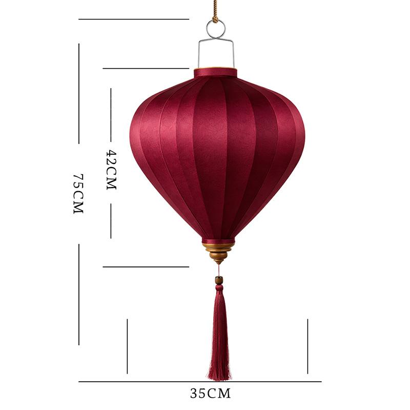 Восточный Древний Стиль Сатиновый Шелковый Фонарь 14 Дюймов Вьетнамский Дворцовый Фонарь Праздник Середины Осени Китайский Новый Год Подвесной Декор 14INCH