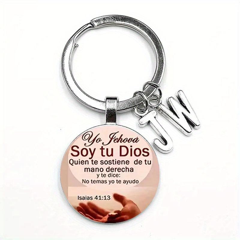 JW Alphabet He Will JWORG Time Gemstone Keychain JW Keyring Jesus Keychain