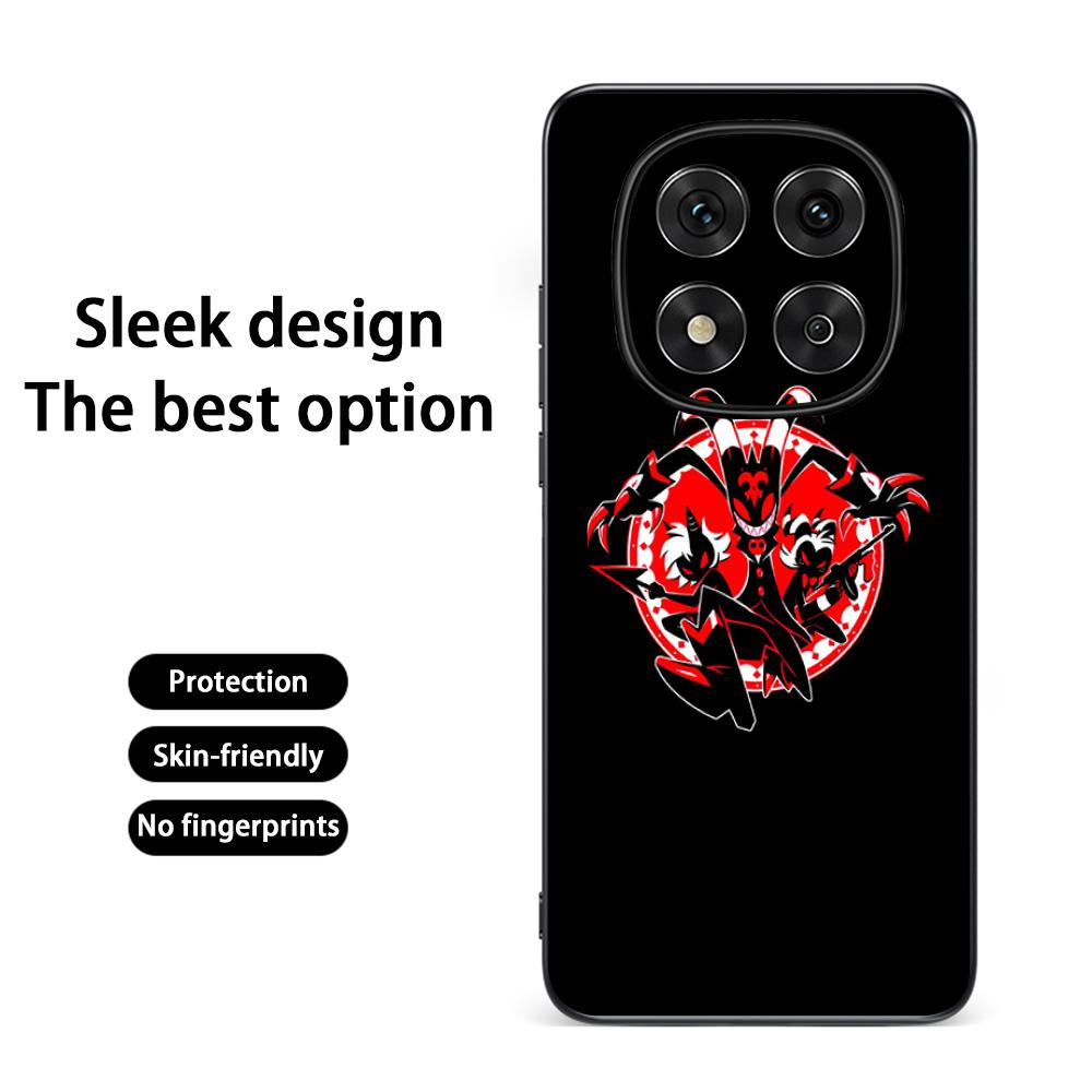 Klassisches Anime Helluva Boss Muster Handyhülle Für Redmi Note 14 13 12 11 Pro Plus S 5G 14C A3 Weiche Schwarze Handyhülle
