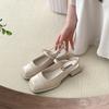 Fashion Women Square Toe Mary Jane Sandals Design Chunky Heel Dress Shoes Summer New Fashion Slingback Walking Party Pumps Zapatos Mujer