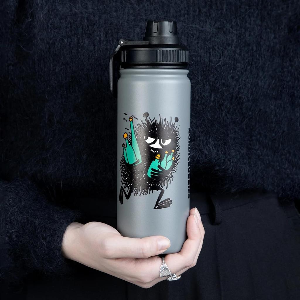 Moomin Stainless Steel Insulated Nordic Buddies Bottle, Stinky, 550ml,