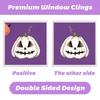 6/8/9 Sheets Halloween Window Clings Cute Ghost Pumpkin Bat Removable Self Adhesive For Home Party Glass Decor