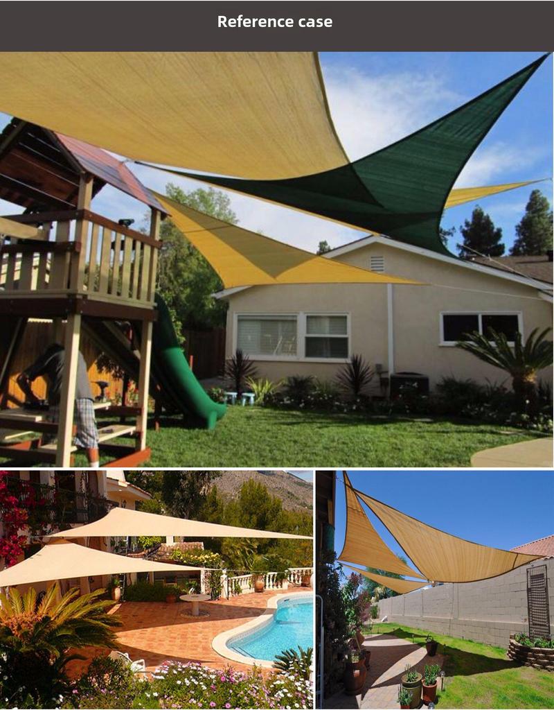 Waterproof Right Angle Triangle Sunshade Sail for Courtyard and Pool - UV Protection Canopy