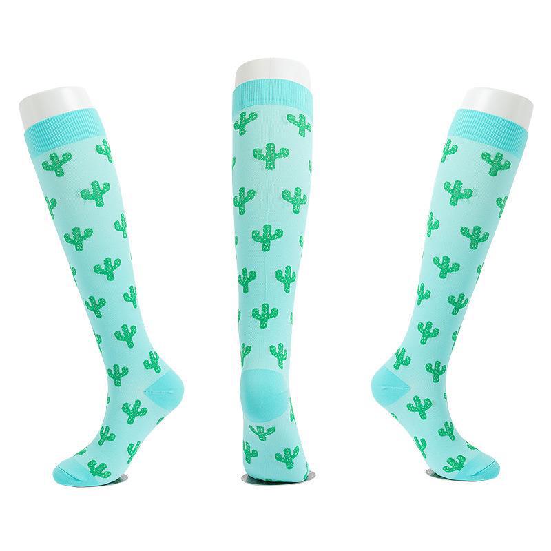 Unisex Outdoor Compression Sports Socks: Elastic, Knee-High, for Cycling & Fitness