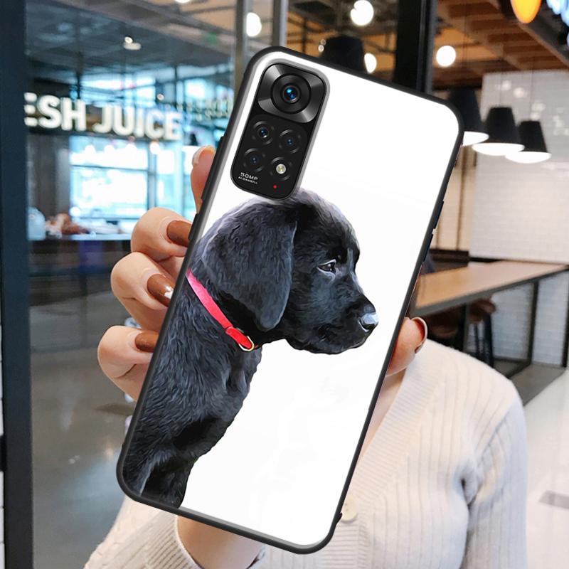Black Labrador Dog Case For Xiaomi Redmi Note 12 8 9 10 11 Pro Note 12S 11S 10S 9S Redmi 10C 10A 9C 12C Cover