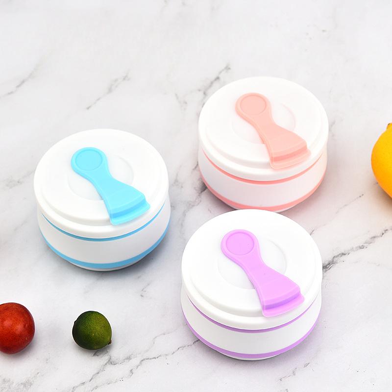 Silicone Folding Cup, Hot Drink Cup, Camping Travel, Portable, Anti-Drop Drinking Milk, High-Temperature Resistant Straw Cup