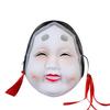 Noh Mask Sun Jiro: Japanese Drama Prop - Red Prajna Tengu Ghost Head, Ugly Woman Performance Mask.