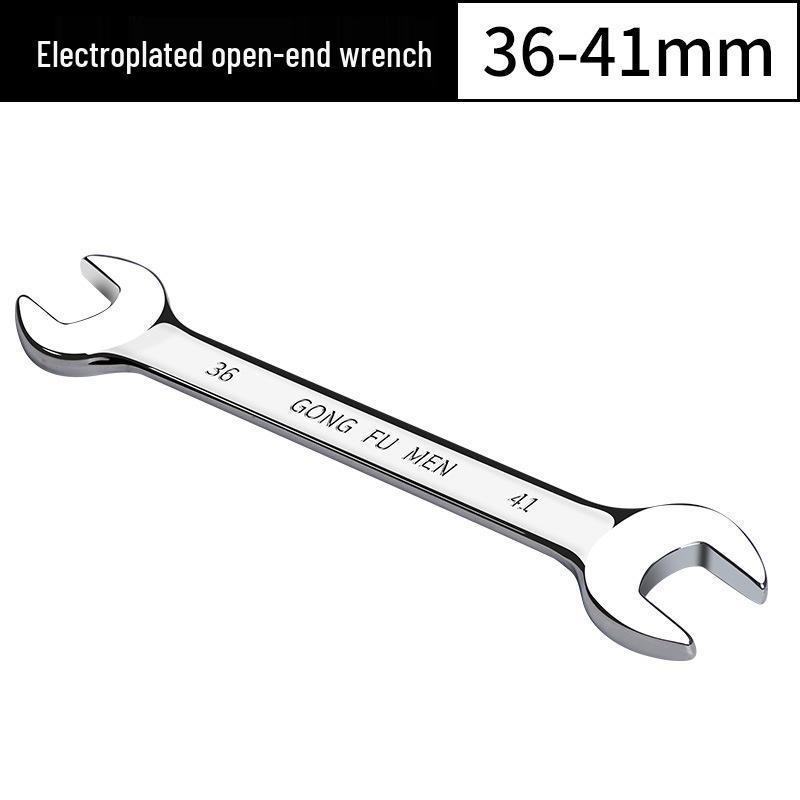 Dual Open-End Wrench Set 12-14-17: Double-Ended Large & Small Spanner Tool.