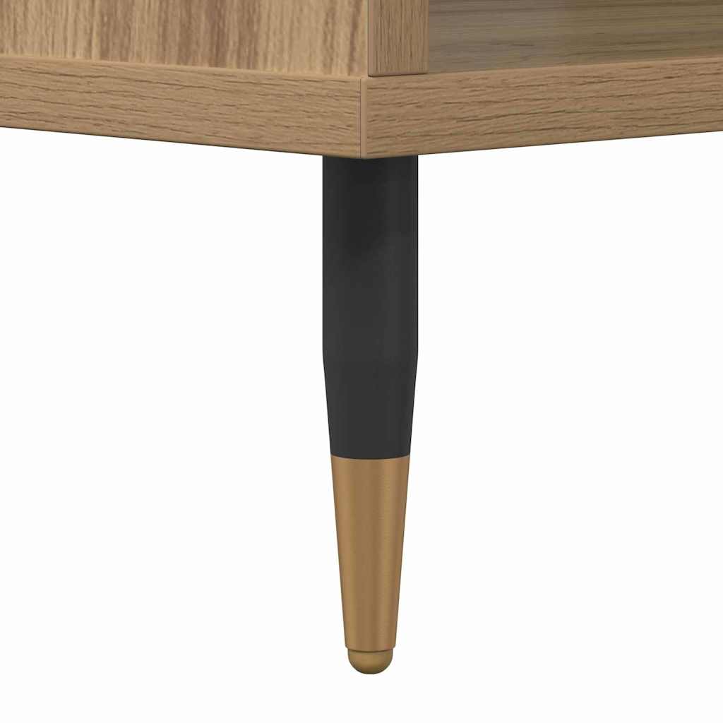 Artisan Oak Coffee Table 60 X 50 X 40 Cm Wood Based Material