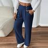 Women's High Waisted Color Flowy Floor-Length Casual Pants for Everyday Wear