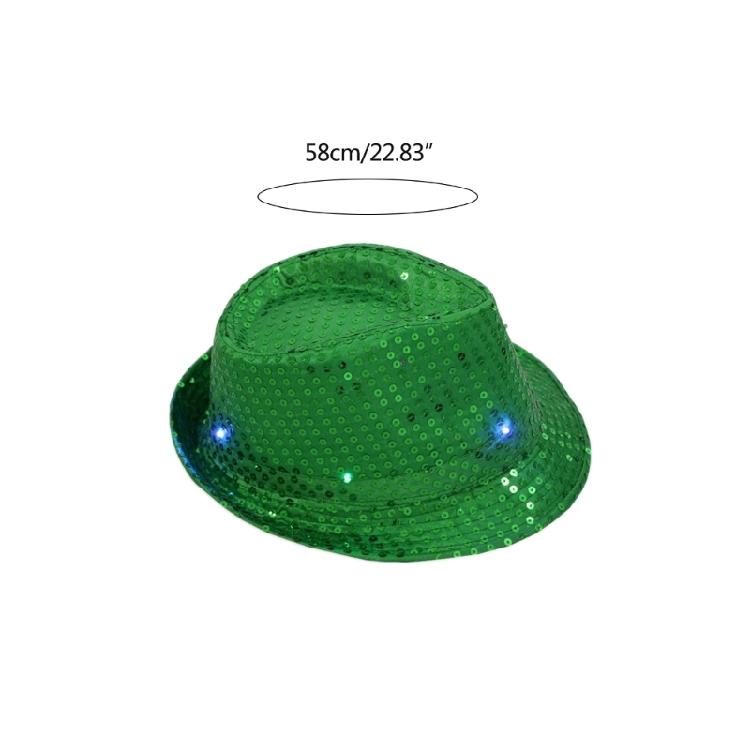 Glinting Fedora Hats for Women Men Jazz Hat Glitter Party Summer Panama