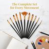 12PCS Comfortable grip Special Shape Paint Brushes  Handmade craft painting