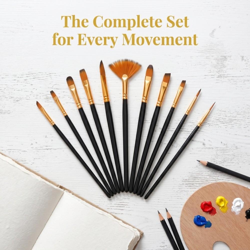 12PCS Comfortable grip Special Shape Paint Brushes  Handmade craft painting