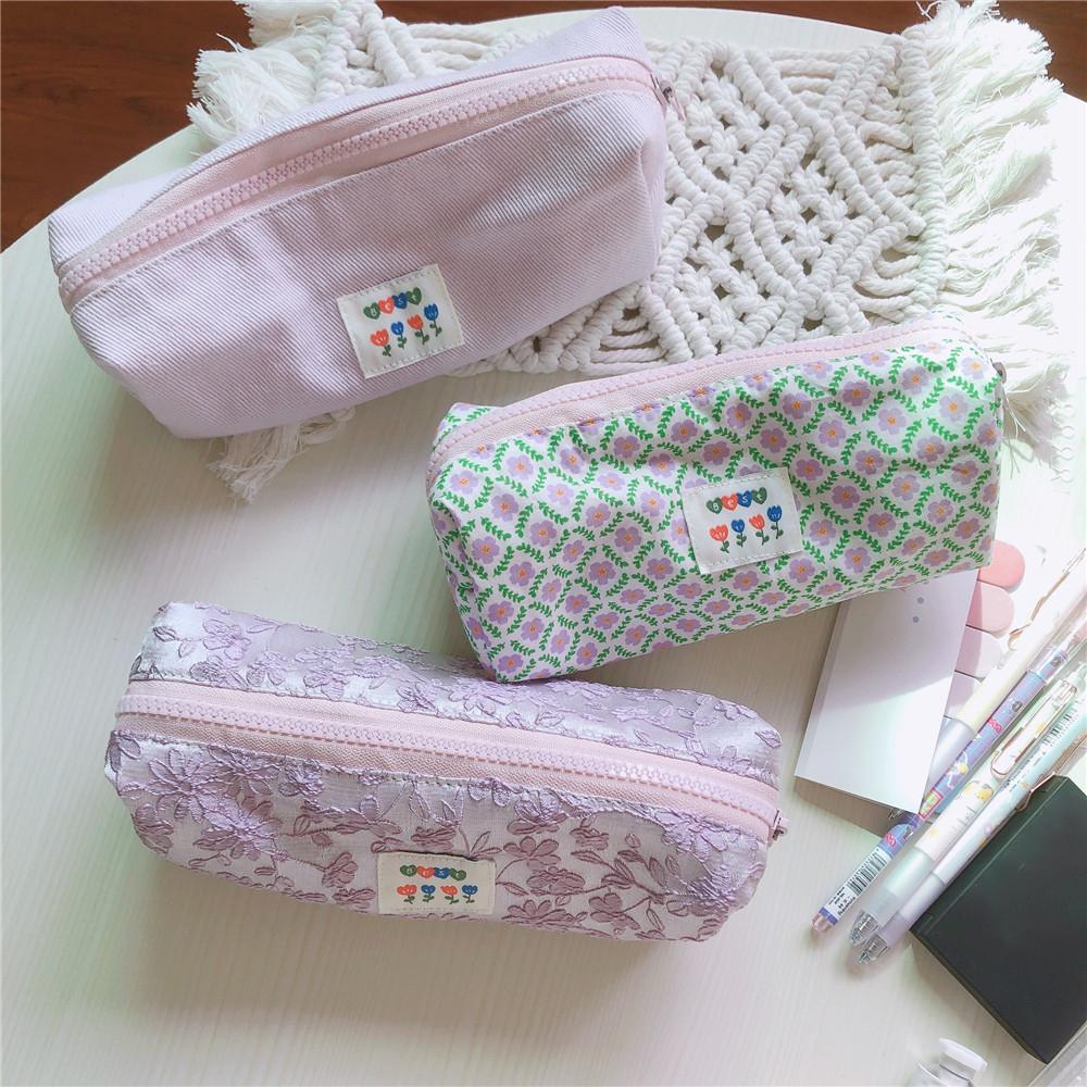 176 Flower Design Women Toiletry Organizer for Traveling Portable Canvas Makeup Bag