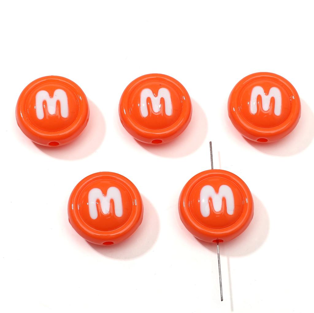 Double Sided Biscuit Charms Enamel M Drip Design for DIY Jewelry 2 or 10 Pcs