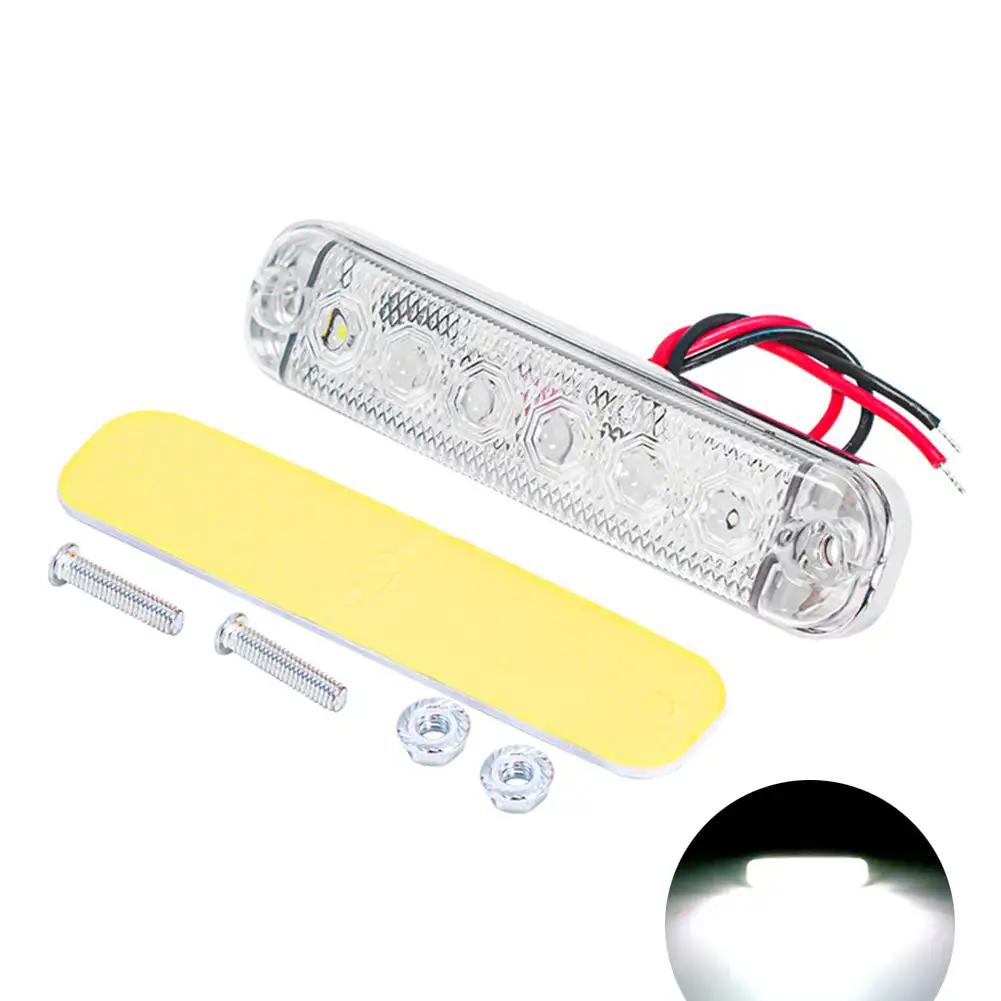 12V- 80V 6LED Warning Flashing Lights Front Rear Clearance Indicator Lamp Side Marker Lights for Trailer BUS Van Caravan Truck