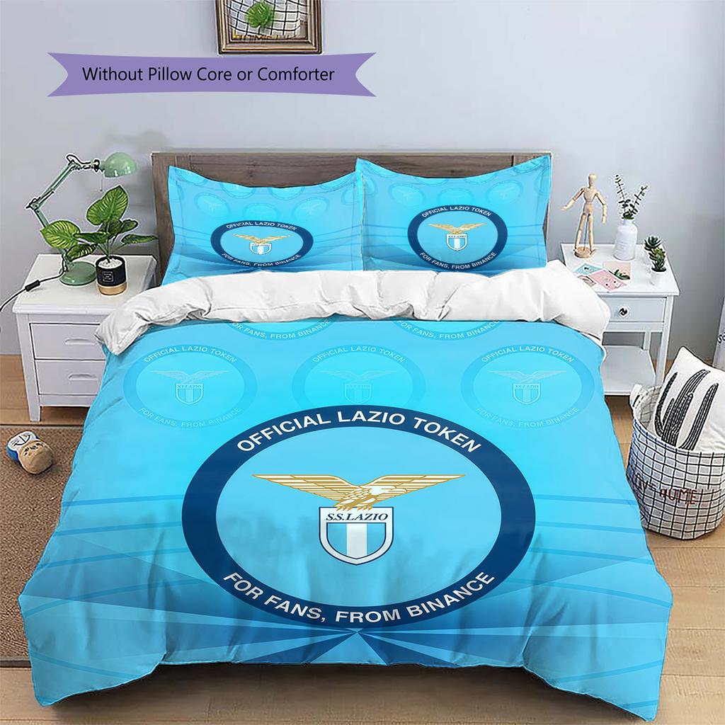 Lazio Pattern Bedding Quilt Set Home Decoration Gift (1 * Duvet Cover + 2 * Pillowcase Without Core)