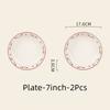 Pastoral Style Ceramic Tableware Soup Bowl Salad Bowl Dish Pasta Dessert Plates Dinnerware Dinnerware Table Decoration