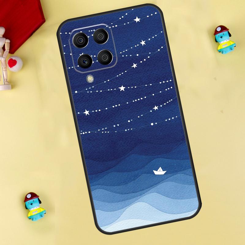 Ocean Waves Sailboat Case For Samsung Galaxy M35 M55 M15 M11 M12 M13 M14 M06 M16 M36 M56 M31 M53 M32 M52 M34 M54