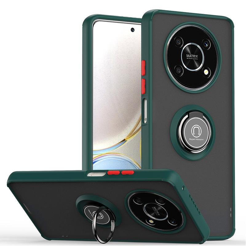 Shockproof Armor Case For Honor Magic 6 7 Pro Magnetic Stand Fold Ring Phone Holder Cases For Honor Magic 7 Lite X9C Matte Cover