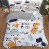 Cartoon Dinosaur Print Duvet Cover For Kids Girls Boys With Pillowcases Double Queen King Size 2/3 Pcs Polyester Quilt Cover