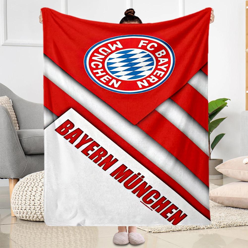 Bayern Munich Blanket Ultra-Soft Suitable for Office Seaside Chair for All Occasions Digital Print Ideal Gift for Friends Family Couples Picnic