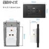 Flush-mounted and surface-mounted outlet, 2 ports, USB & Type-C, wall-mounted outlet plate, multiple protection, simple design, USB socket, 5V