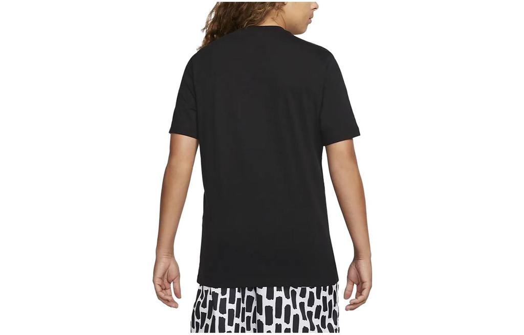 Nike T Shirts Men's Black Crew Neck Moderate Straight Fit DZ3280-010