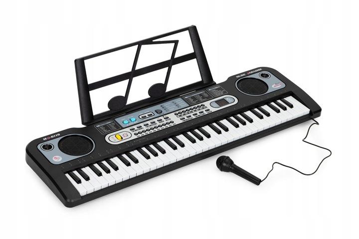 Duży Keyboard Pianino Z Mikrofonem Dla Dzieci + Zasilacz