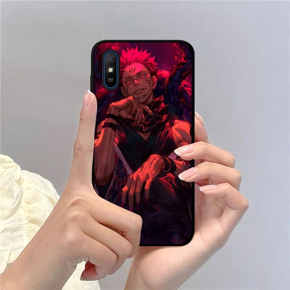 Jujutsu Kaisen Ryomen Sukuna Phone Case For Redmi 5 6 7 8 9 10 Plus Pro 6 7 8 9 A GO K20 K30 K40 Pro Plus F3 Fundas