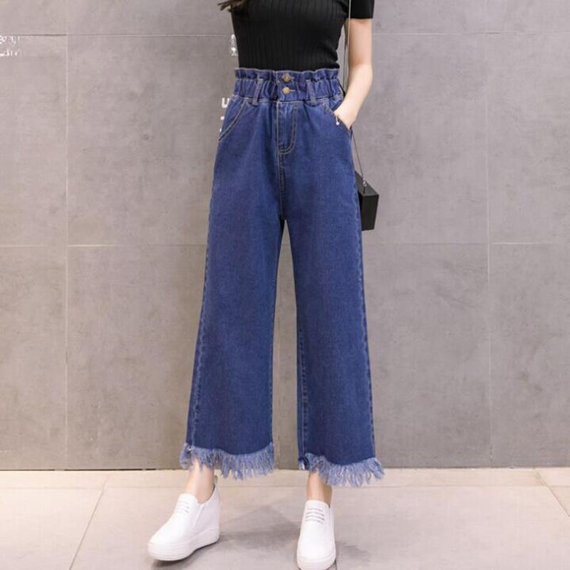 Women Baggy High Waist Jeans Wide Leg Loose Denim Pants Straight Leg Cropped Barrel Jeans