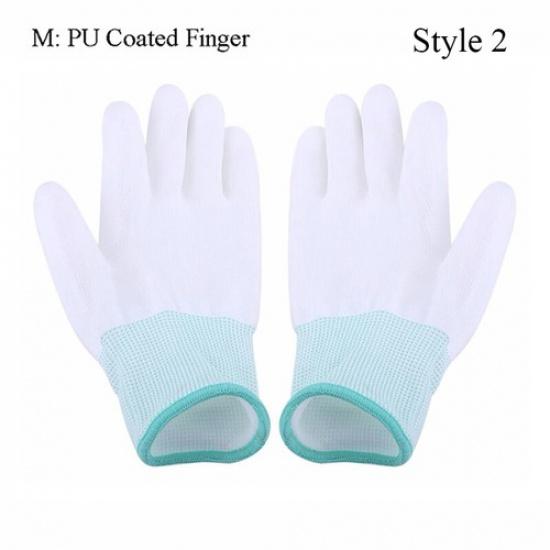 1 Pair Clean Gloves PU Coated Finger Gloves Antiskid Glove Anti Static Mitte ca