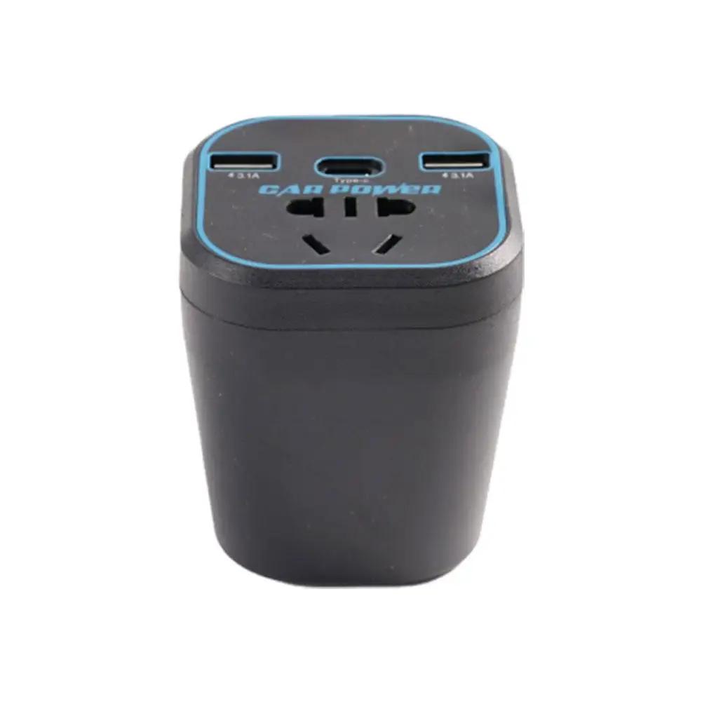 12v/24v Car Power Inverter 200w Auto 3 Usb Ports Cigarette Lighter Accessories Inversor Lighter Display Cigarette With Qc3. I0i3